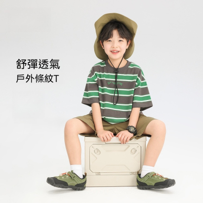 男童T恤短袖條紋夏裝兒童2026夏新款透氣休閒