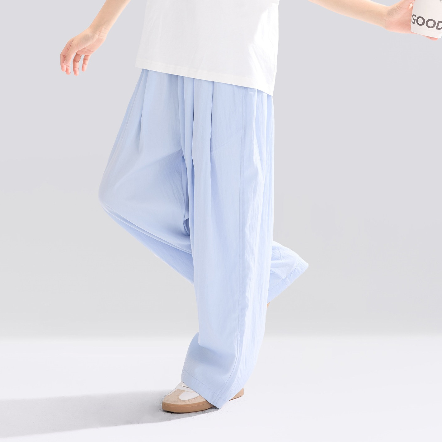 女童褲子夏季薄款兒童夏裝透氣山本褲2026新款大童垂感闊腿褲