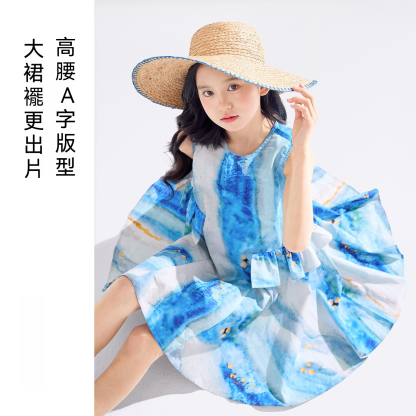 女童公主裙2026新款夏季兒童連衣裙純棉巨好看大童裙子薄