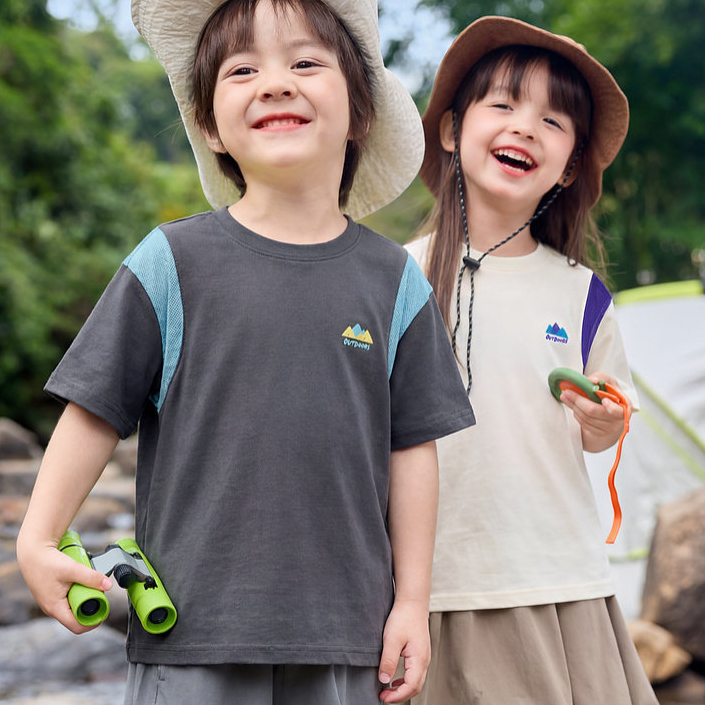兒童T恤夏季凉感男童戶外短袖夏裝女童上衣