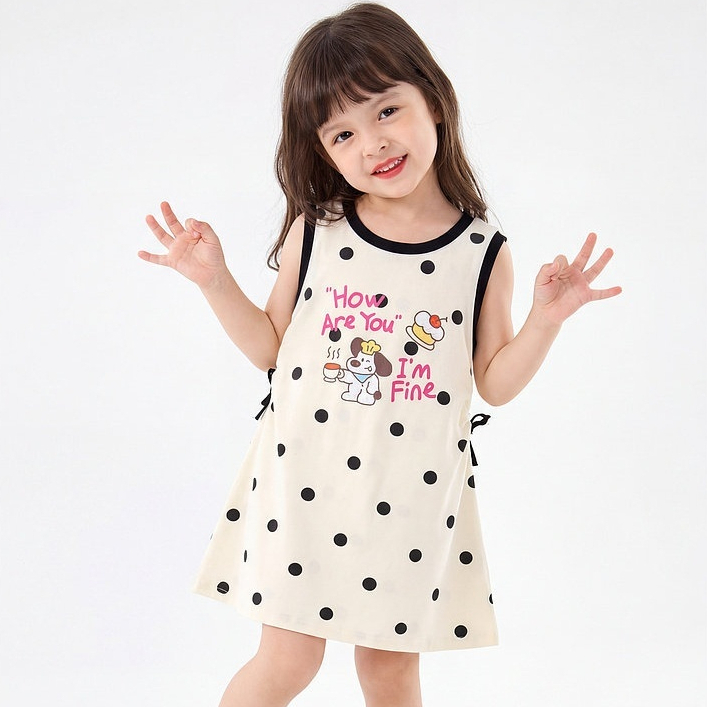女童裙子夏季新款兒童背心裙洋氣寶寶童裝女寶衣服抑菌