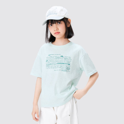 女童短袖T恤 儿童夏裝2026女孩大童彩紗中大女童t恤夏