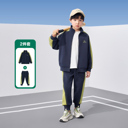 男童春裝兒童運動套裝春秋外套2026新款男孩帥氣時髦衣服