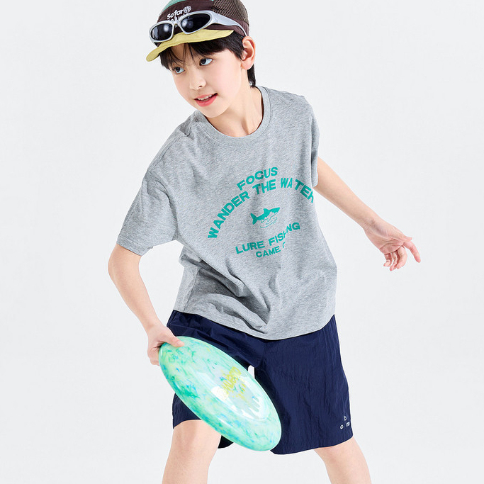 男童T恤夏季中大童短袖夏裝青少年上衣圓領兒童衣服童裝洋氣