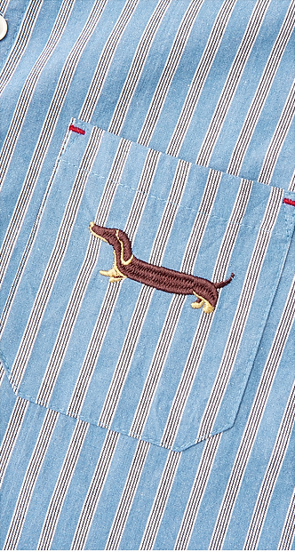 臘腸狗刺繡口袋