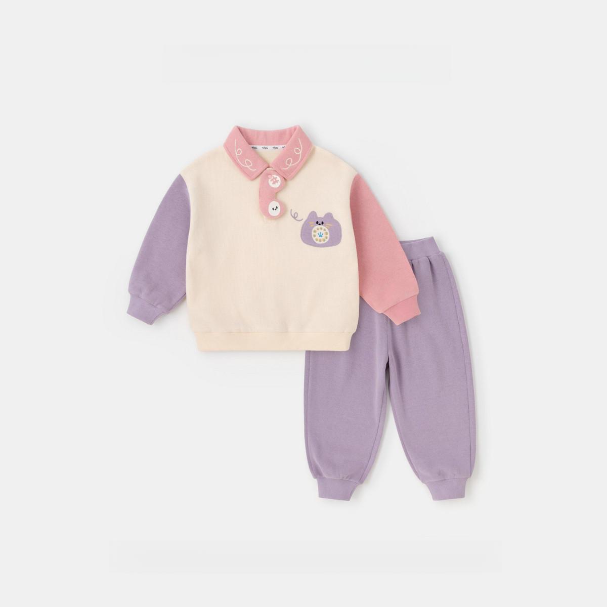 兒童polo套裝秋季新款寶寶衛衣褲子兩件套秋裝男童衣服