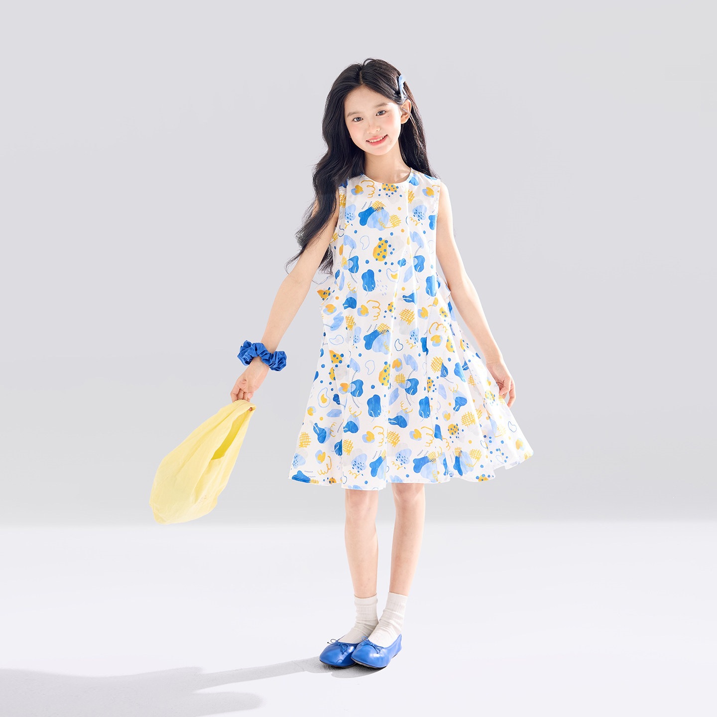 女童連衣裙兒童洋氣碎花裙2026新款夏季無袖純棉背心裙子