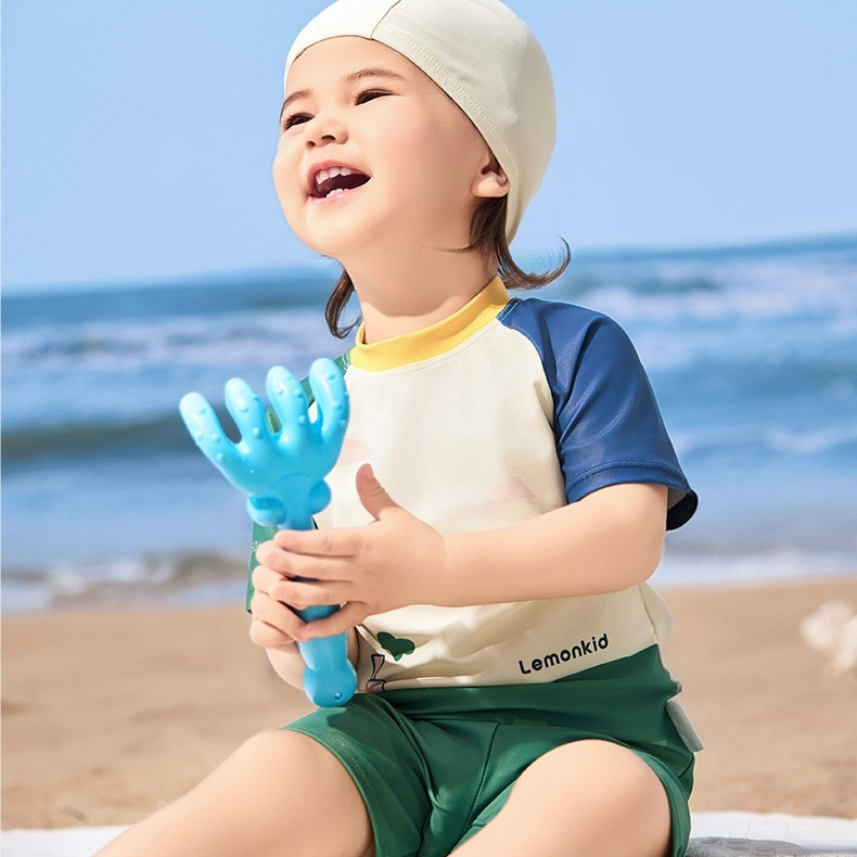 兒童泳衣連體原紗防曬耐氯分體寶寶泳裝海邊夏季款