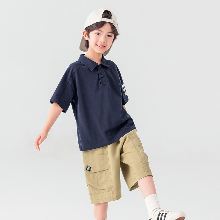 男童短袖polo衫抗菌兒童T恤夏裝2026新款夏季男孩打底半袖