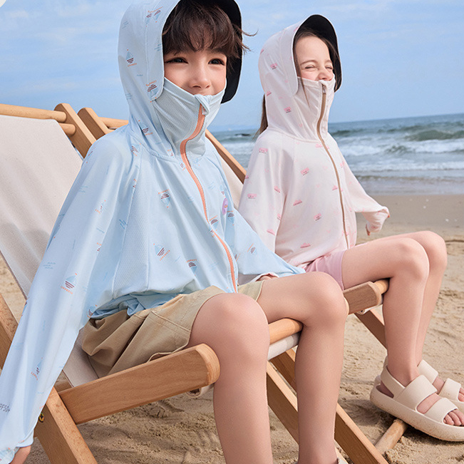兒童防曬衣原紗男童女童夏季薄款外套防紫外線冰絲防曬服
