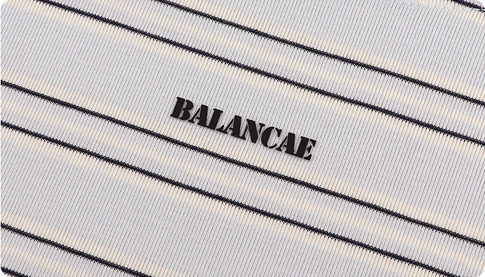 Stripe and Letter Print Details