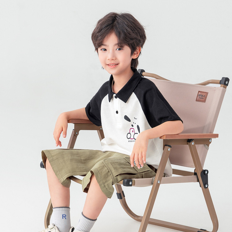 男童polo衫兒童短袖T恤2026夏季新款夏裝中大童印花上衣