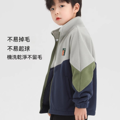 兒童搖粒絨外套2026新款男童加絨秋冬裝內搭男孩上衣洋氣