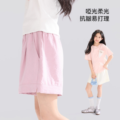女童短褲夏季薄款兒童輕薄透氣奶芙褲2026新款大童多巴胺中褲