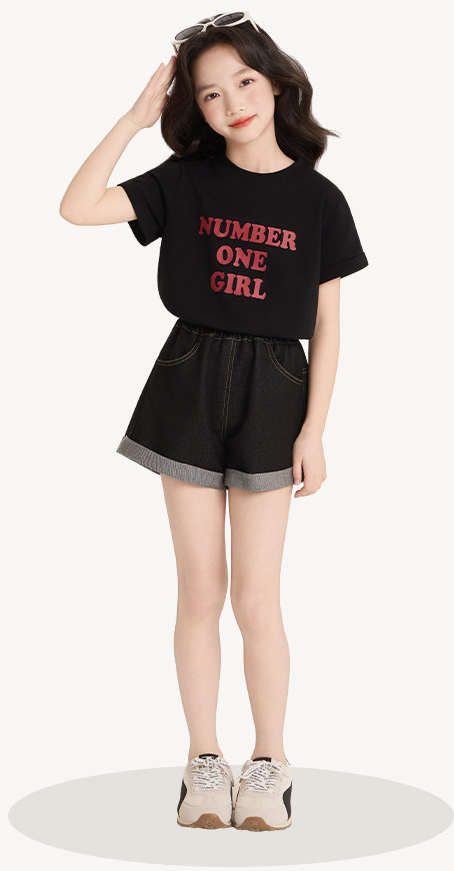 Classic black shorts styling example