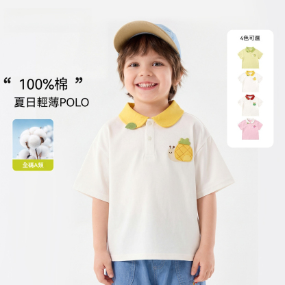 女童polo衫夏季新款女寶T恤夏裝女孩上衣兒童