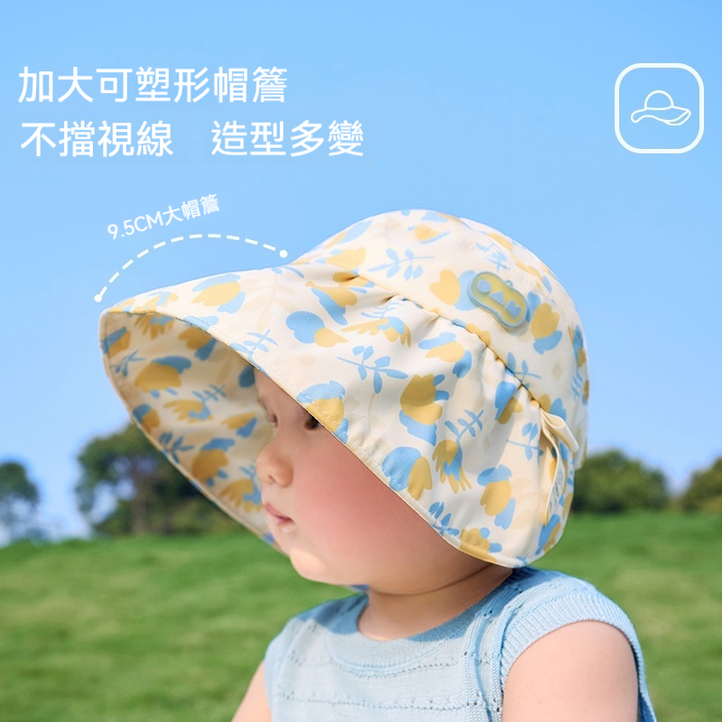 遮陽帽防紫外線嬰幼兒A類兒童防曬帽女男童太陽空頂帽