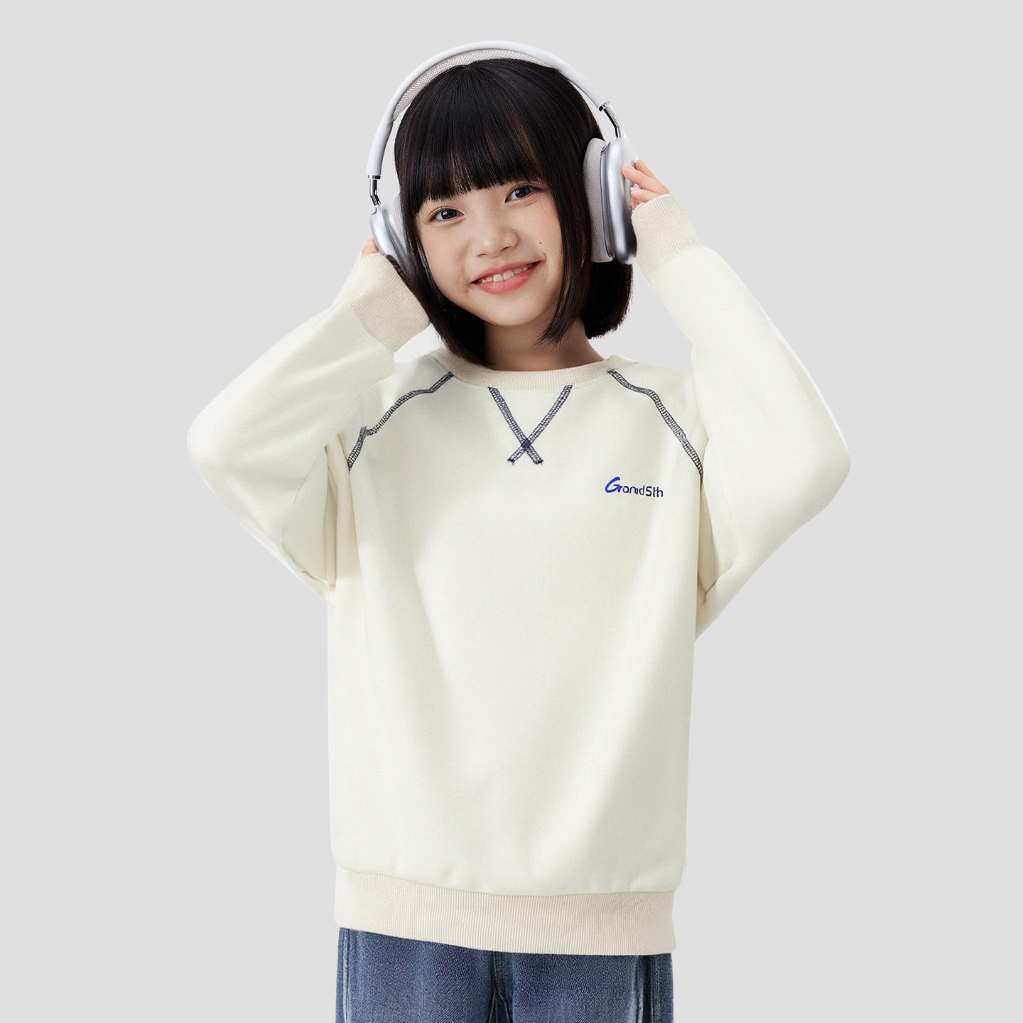 女童衛衣2026新款兒童春裝外套圓領長袖中大童春秋款上衣