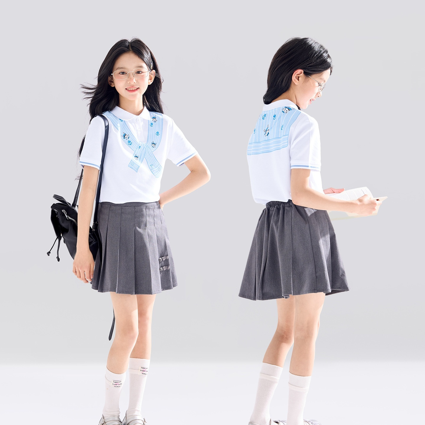 女童polo衫短袖T恤兒童夏裝2026新款女大童超好看學院風T