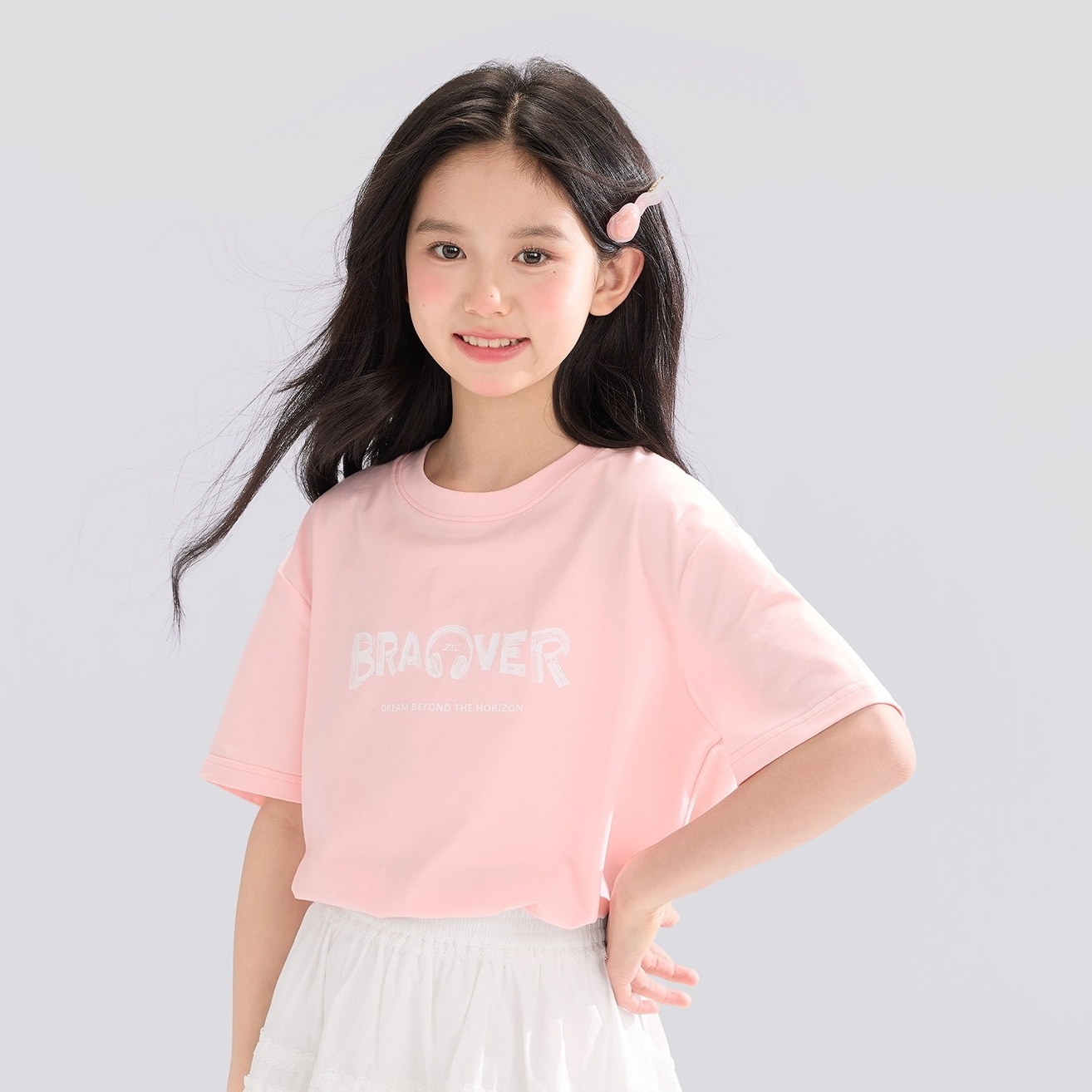 女童T恤凉感A類短袖2026新款兒童冰T夏裝女孩超好看上衣