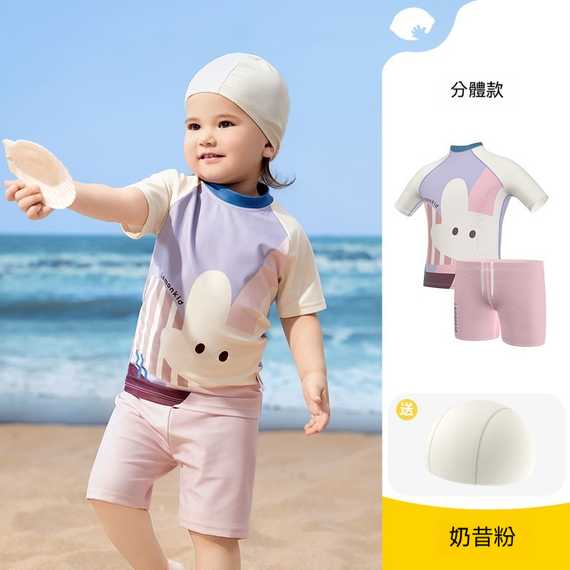 兒童泳衣連體原紗防曬耐氯分體寶寶泳裝海邊夏季款