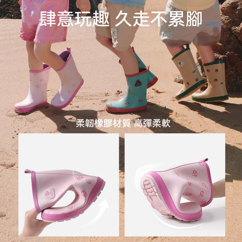 兒童雨鞋小孩中筒雨靴男童女童防水防滑水鞋