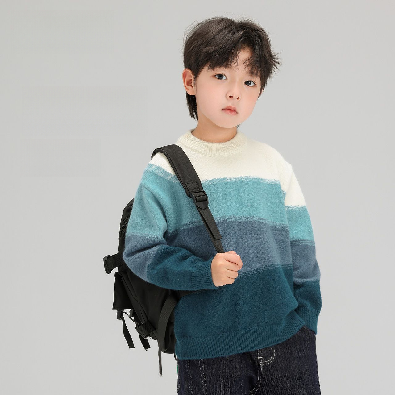 男童毛衣兒童加厚內搭線衣秋冬裝2026新款男孩大童針織衫