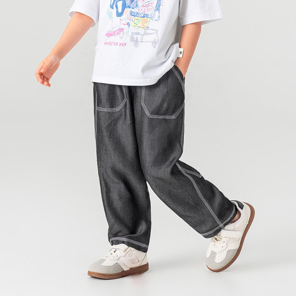 男童休閒褲兒童褲子夏季2026新款夏裝中大童洋氣百搭防蚊褲