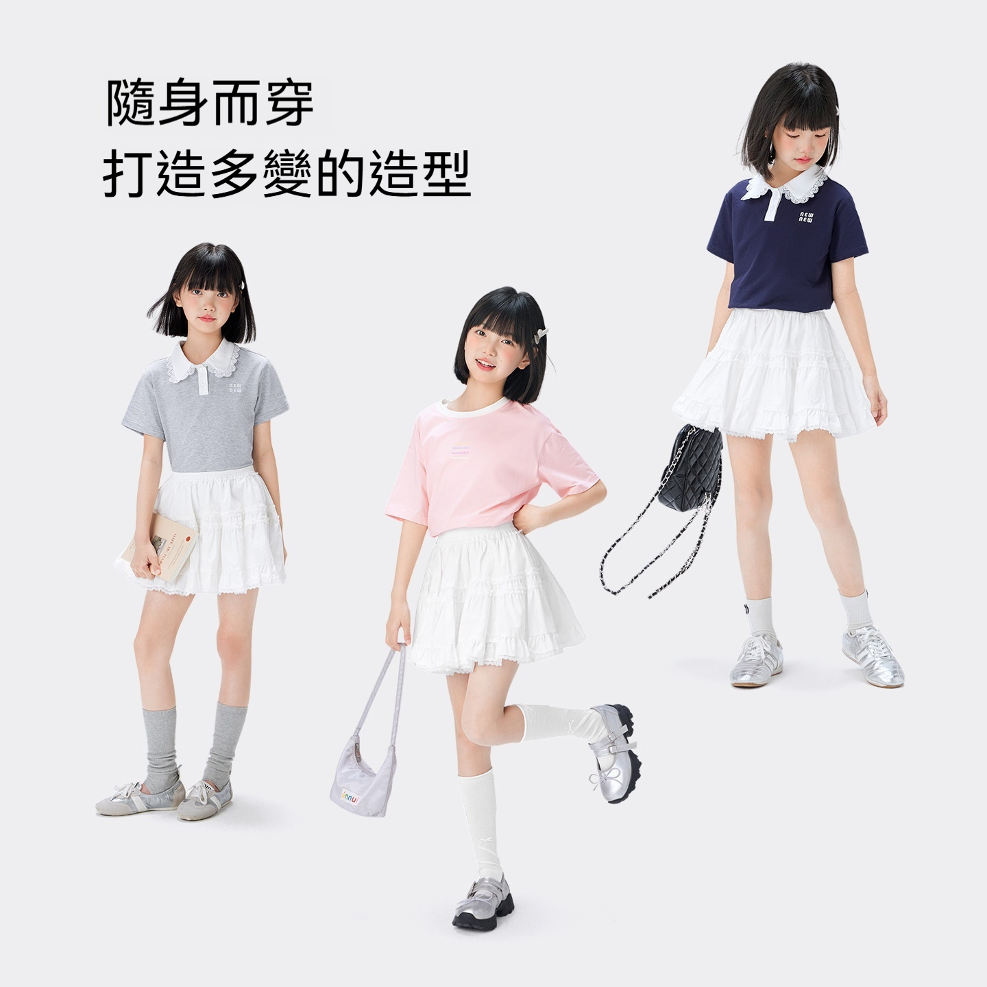 女童短裙2026夏季新款純棉蛋糕裙兒童裙子防走光半身裙