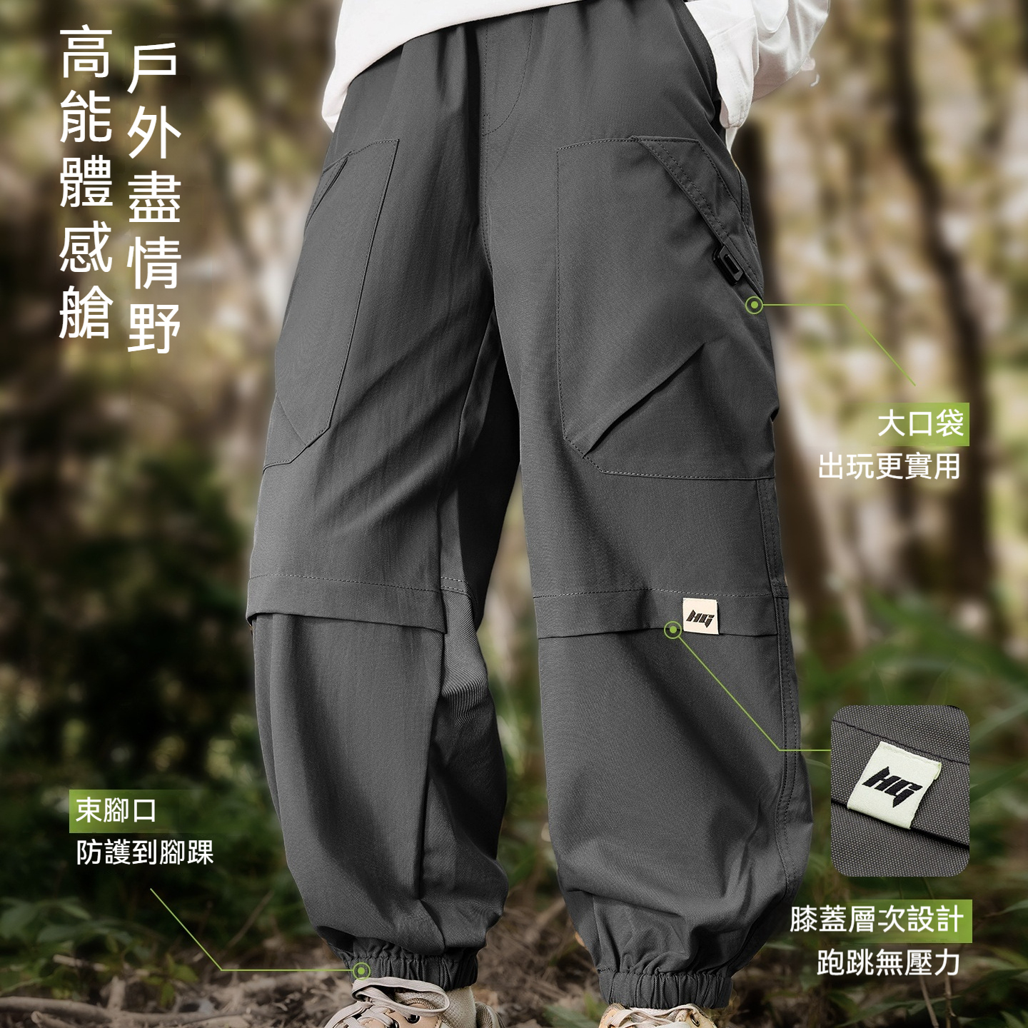 男童加絨褲子保暖兒童工裝褲秋冬款2025新款中大童衝鋒褲