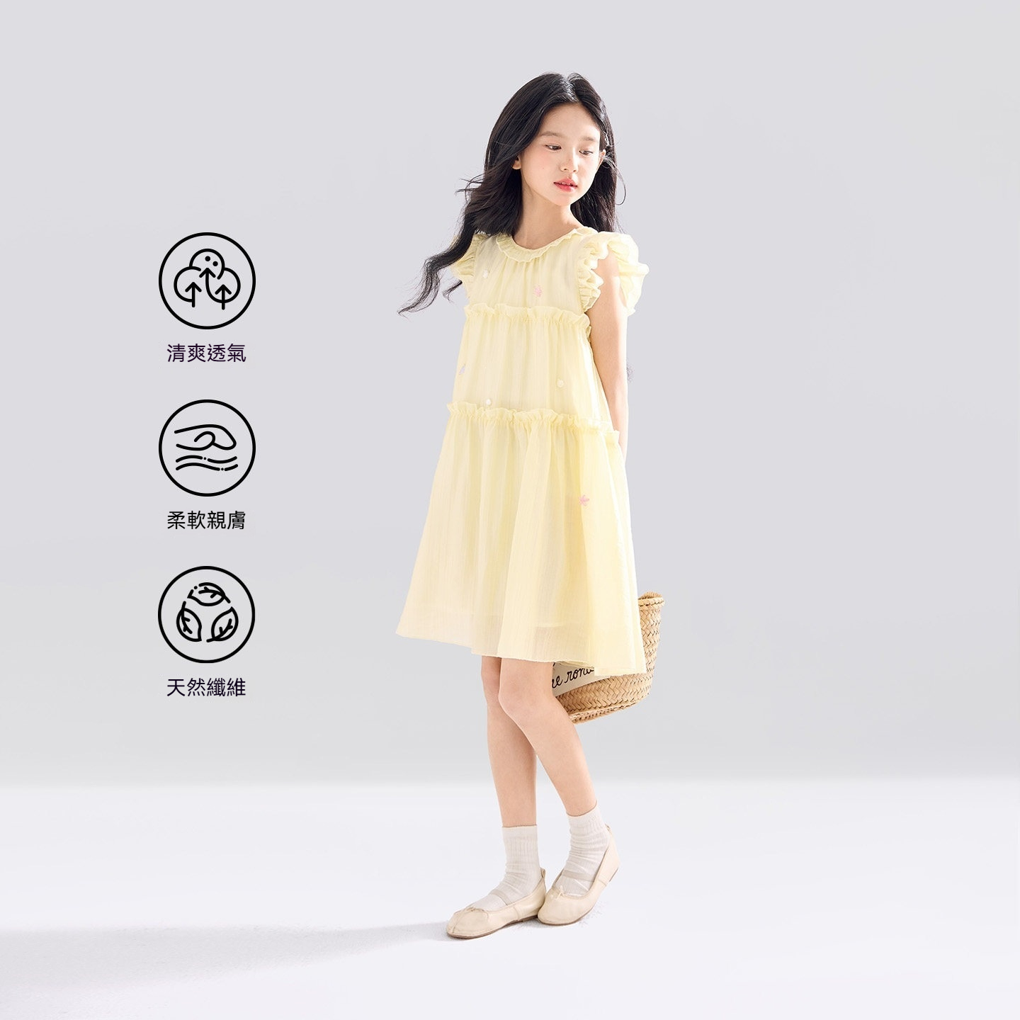 女童2026新夏連衣裙子女孩洋氣公主裙大童蛋糕裙