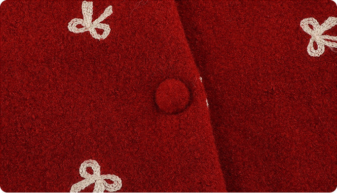 蝴蝶結刺繡與包釦