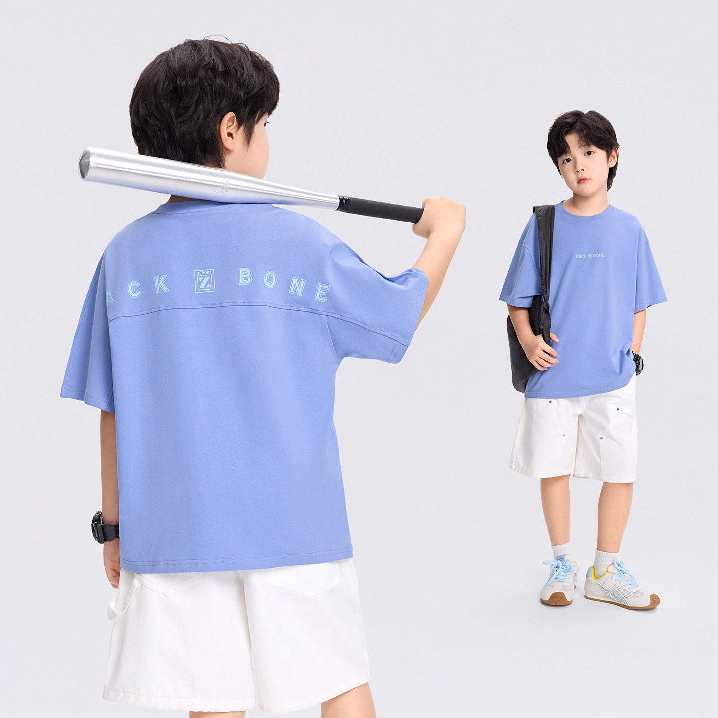 男童T恤短袖童裝涼感夏款2026新款男孩大童A類小冰T上衣