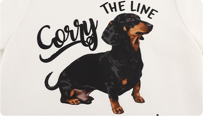 Dachshund print detail