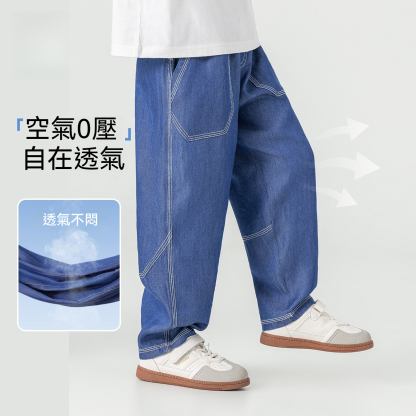 男童休閒褲兒童褲子夏季2026新款夏裝中大童洋氣百搭防蚊褲