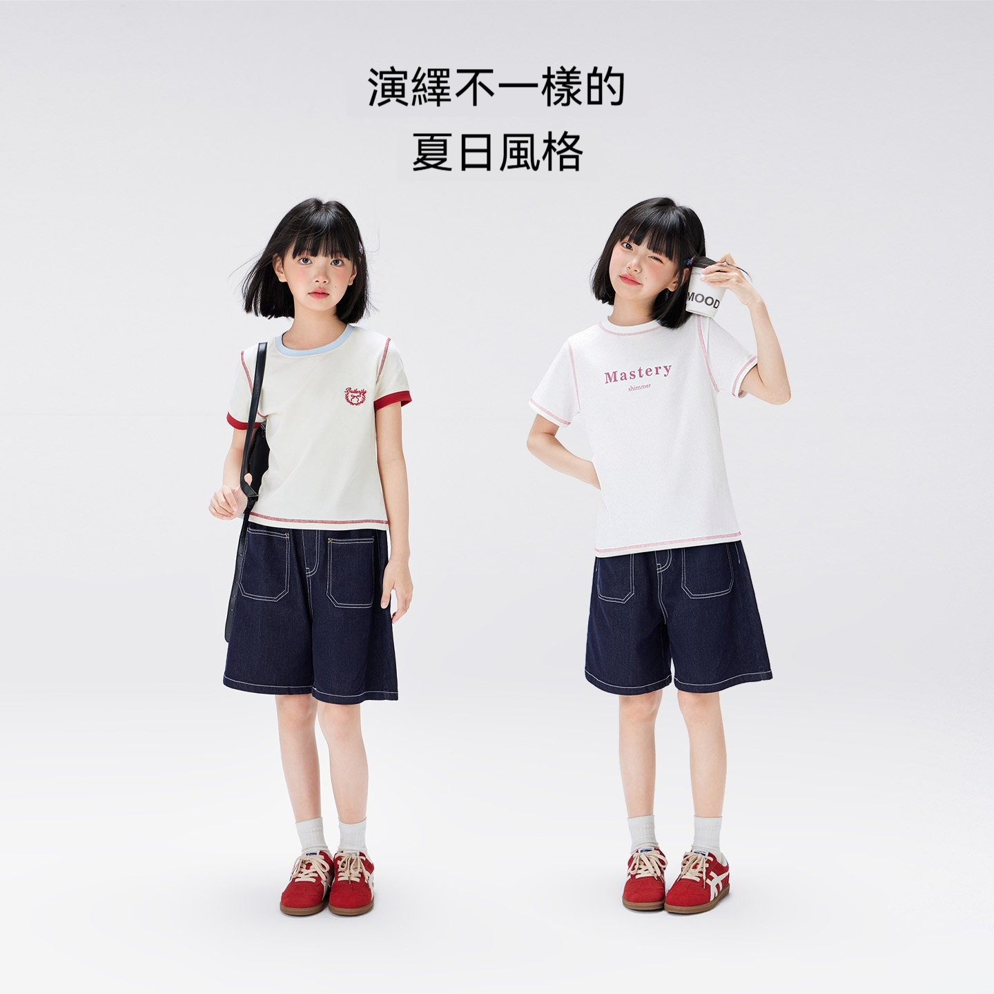 女童牛仔短褲夏季薄款2026新款兒童抑菌防褪色五分褲大童中褲