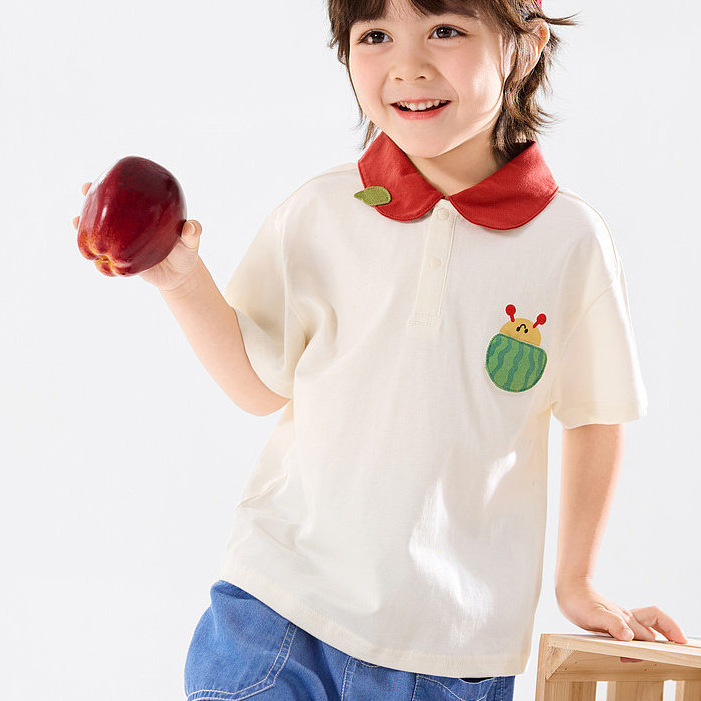 女童polo衫夏季新款女寶T恤夏裝女孩上衣兒童