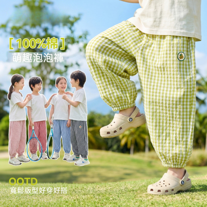兒童褲子純棉夏季女童物理防蚊褲男童休閒褲薄款