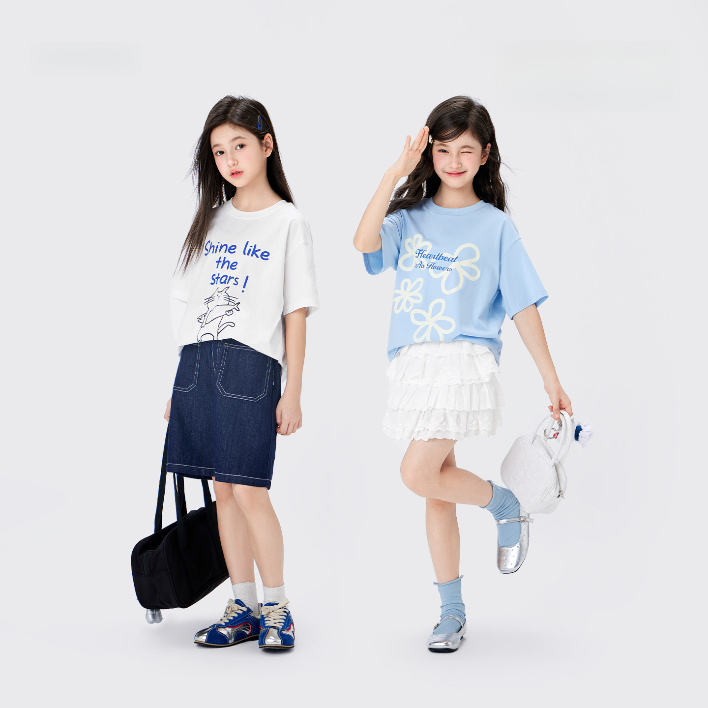 女童短袖T恤兒童夏季凉凉T2026新款女孩大童半袖上衣