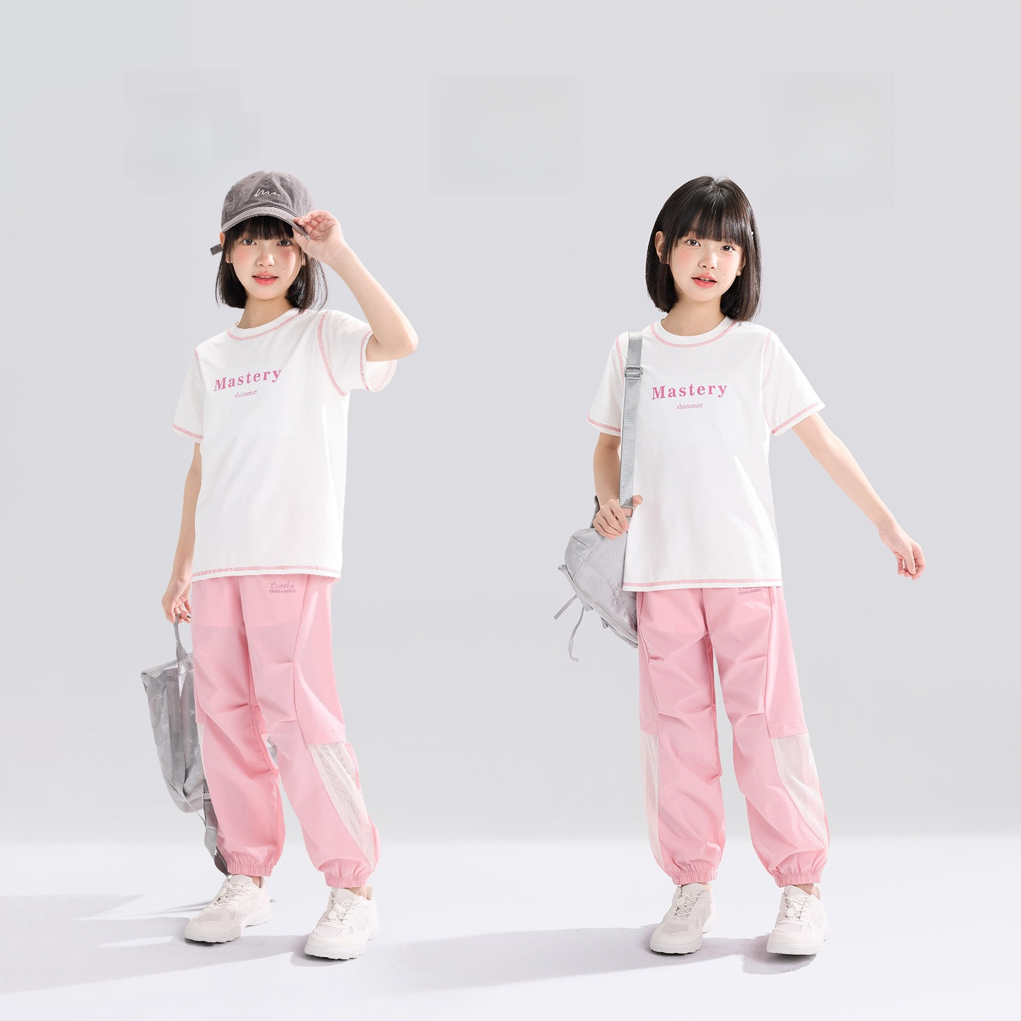 女童防蚊褲夏季薄款透氣褲子2026新款兒童夏裝拼接凉感束腳褲