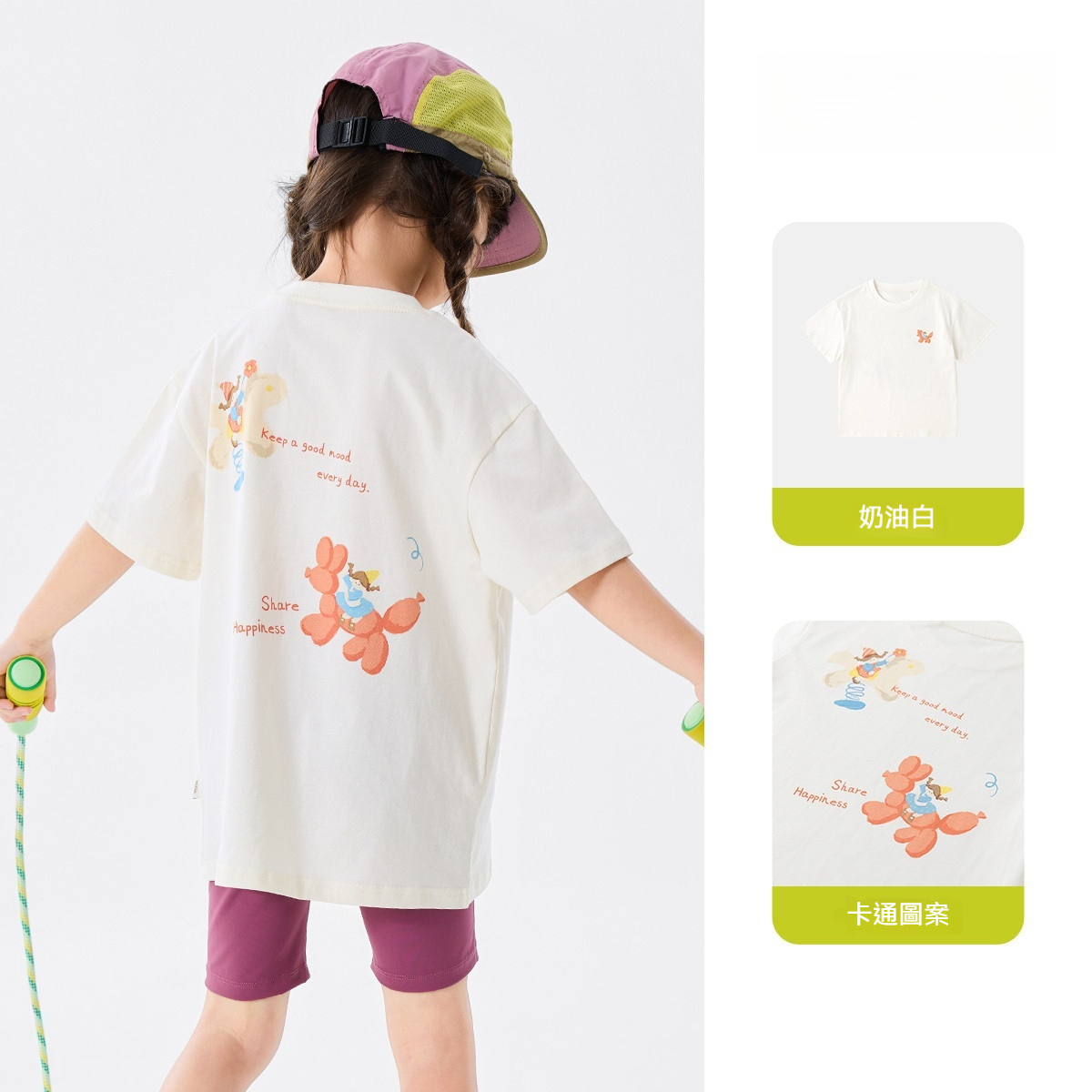 童裝女寶短袖T恤夏裝女孩上衣圓領夏季女童衣服