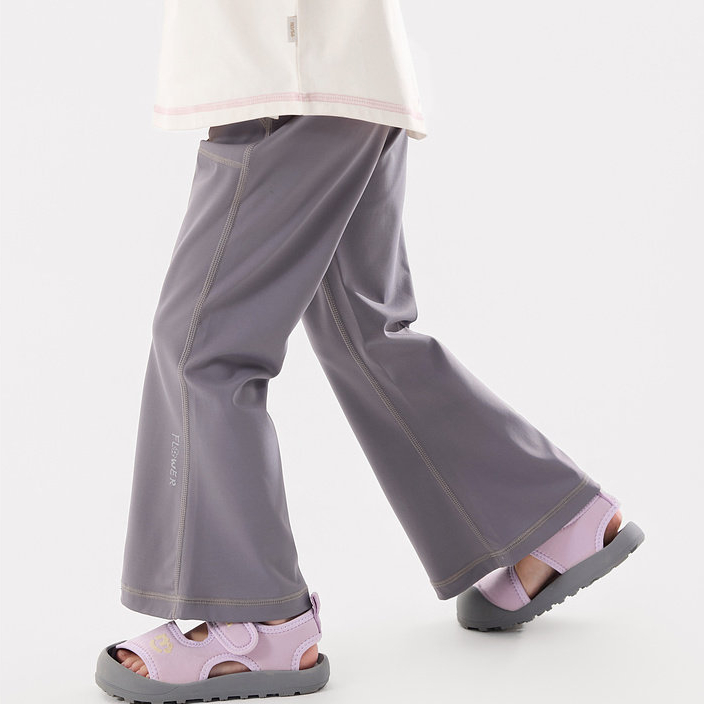 女童瑜伽褲2026夏季新款女寶喇叭褲女孩褲子夏裝運動褲