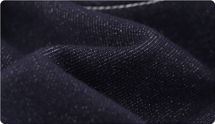 Close-up of denim texture