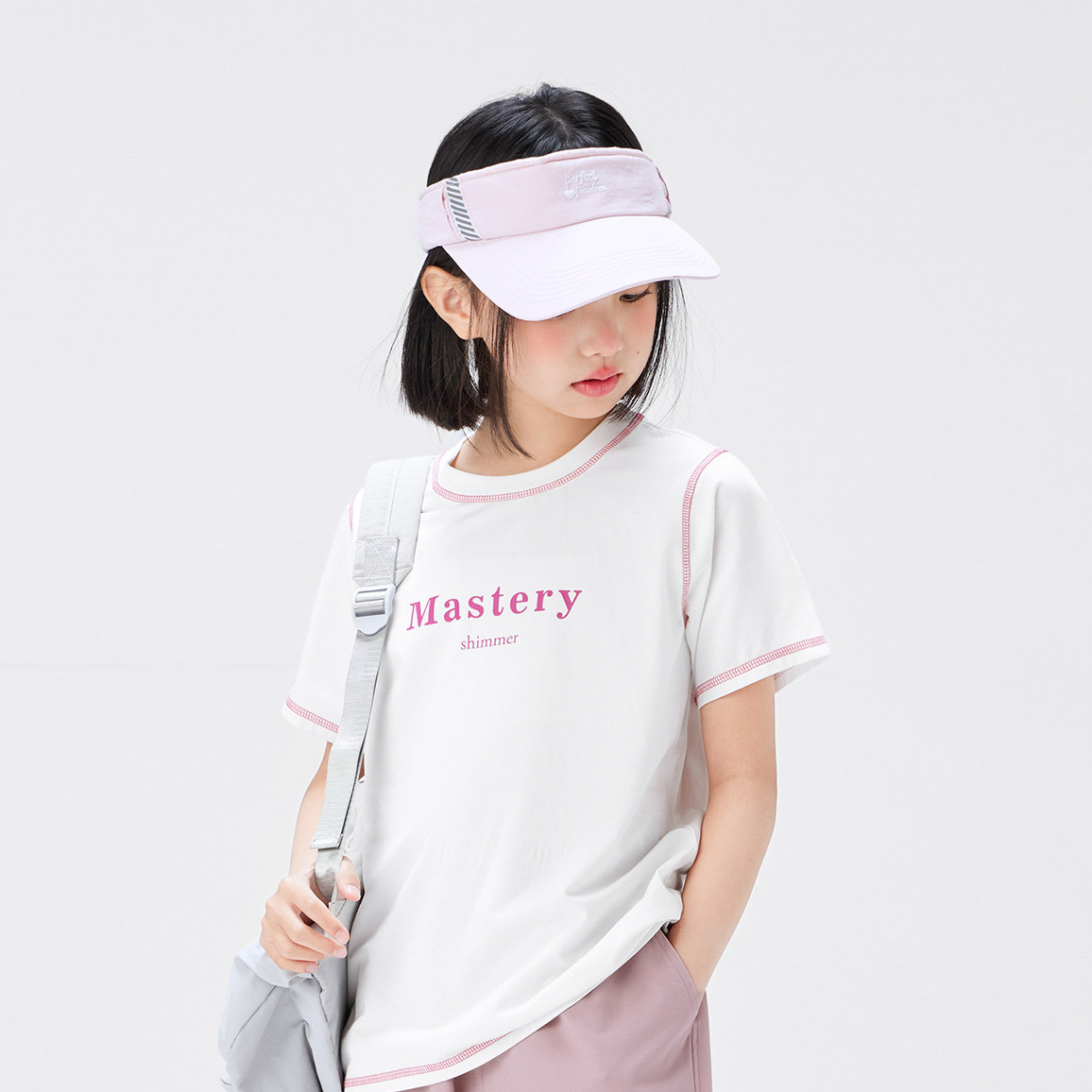 女童短袖T恤兒童A類夏裝2026新款女孩大童超好看正肩上衣