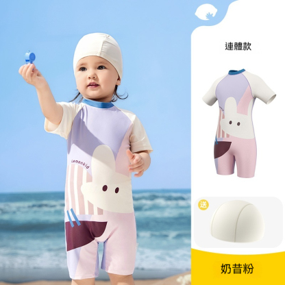兒童泳衣連體原紗防曬耐氯分體寶寶泳裝海邊夏季款