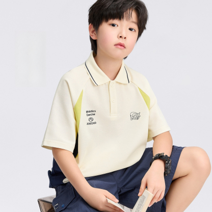 男童polo衫短袖T恤兒童凉感夏裝2026新款男大童上衣小冰T