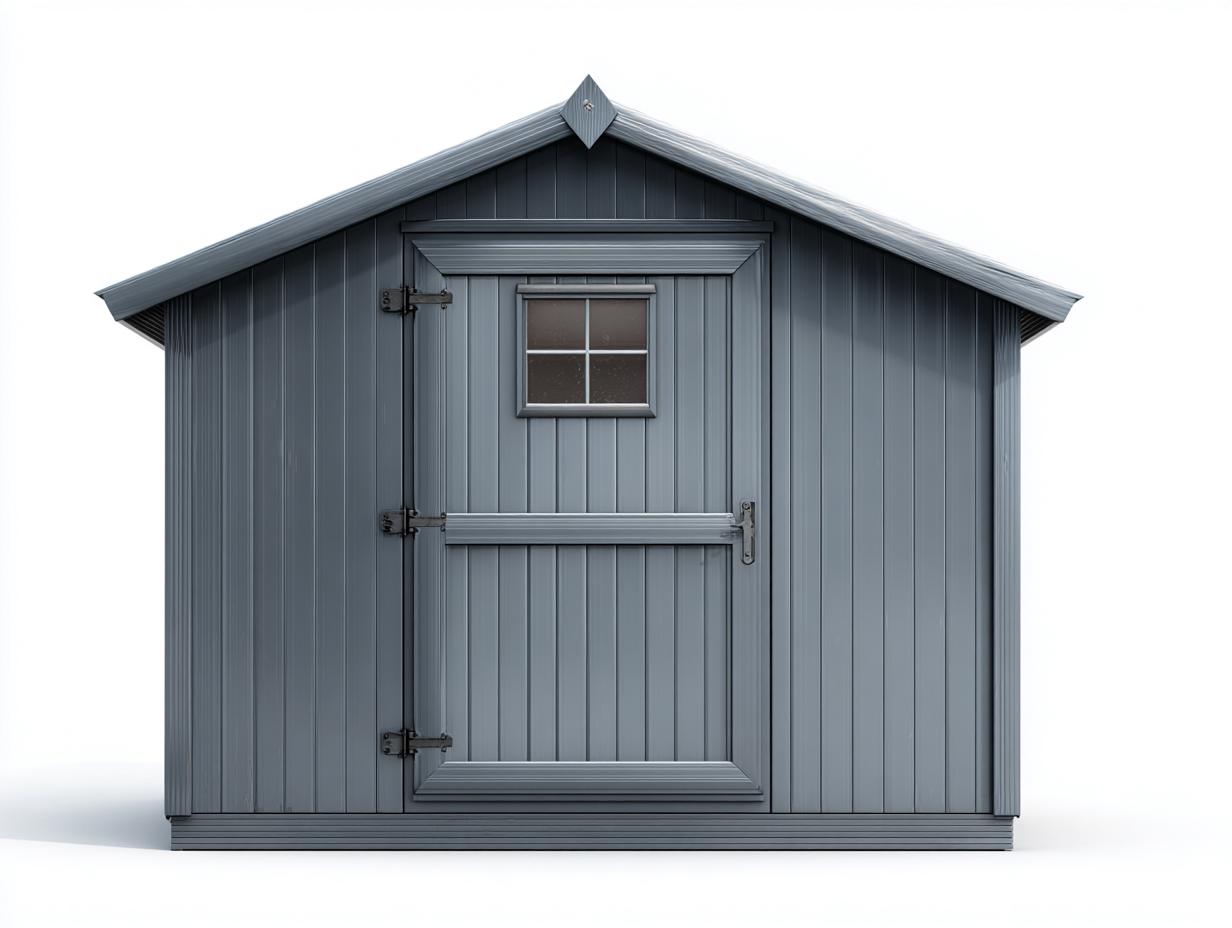 Garden Shed solid wood 200x160x210 cm - grey - classic outdoor storage design-Nookgetloft