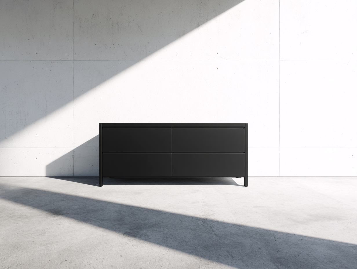 Entryway Cabinet metal 120x40x75 cm - black - modern storage cabinet-Nookgetloft