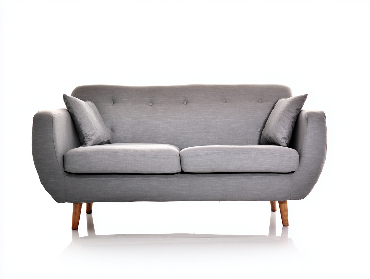 2 Seater Sofa fabric upholstery 165x85x82 cm - grey - modern living room design-Havengoden