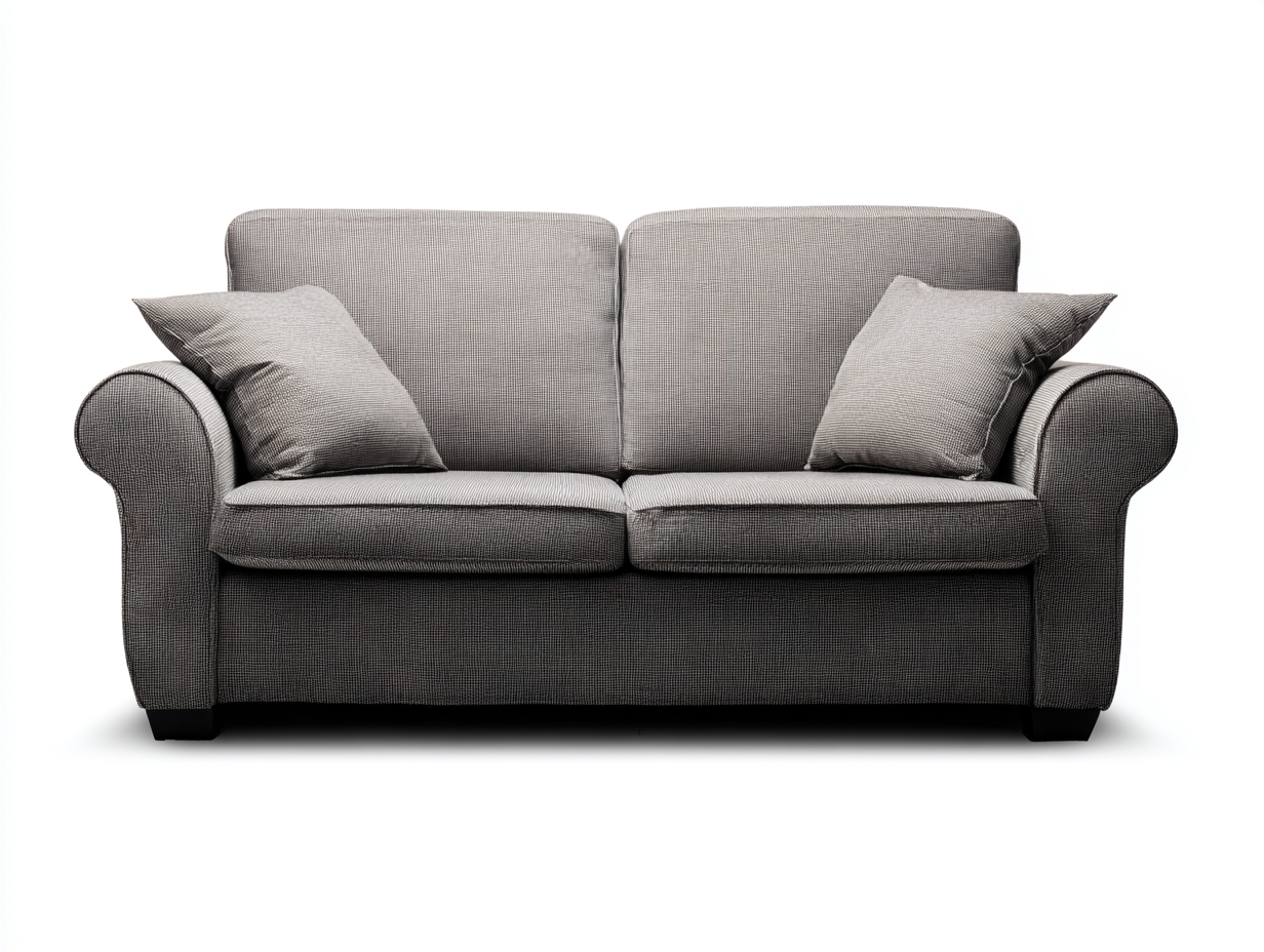 2 Seater Sofa - Fabric Upholstery 165x90x85 cm - Grey - Modern Living Room Design-Havengoden